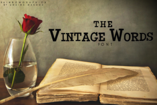 The Vintage Words: A Timeless Script for Editorial Design